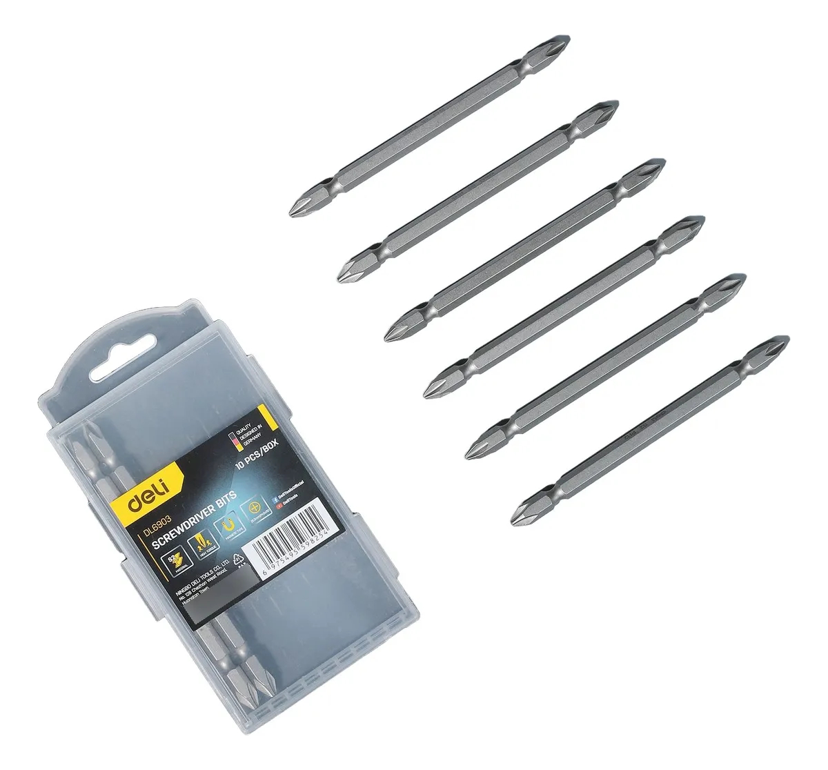 Puntas Para Atornillador Ph2x110mm 10 Un Deli - Imagen 4