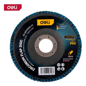 Disco Flap Zirconio 115 Mm Grano 60 X 10 - 10 Un Deli