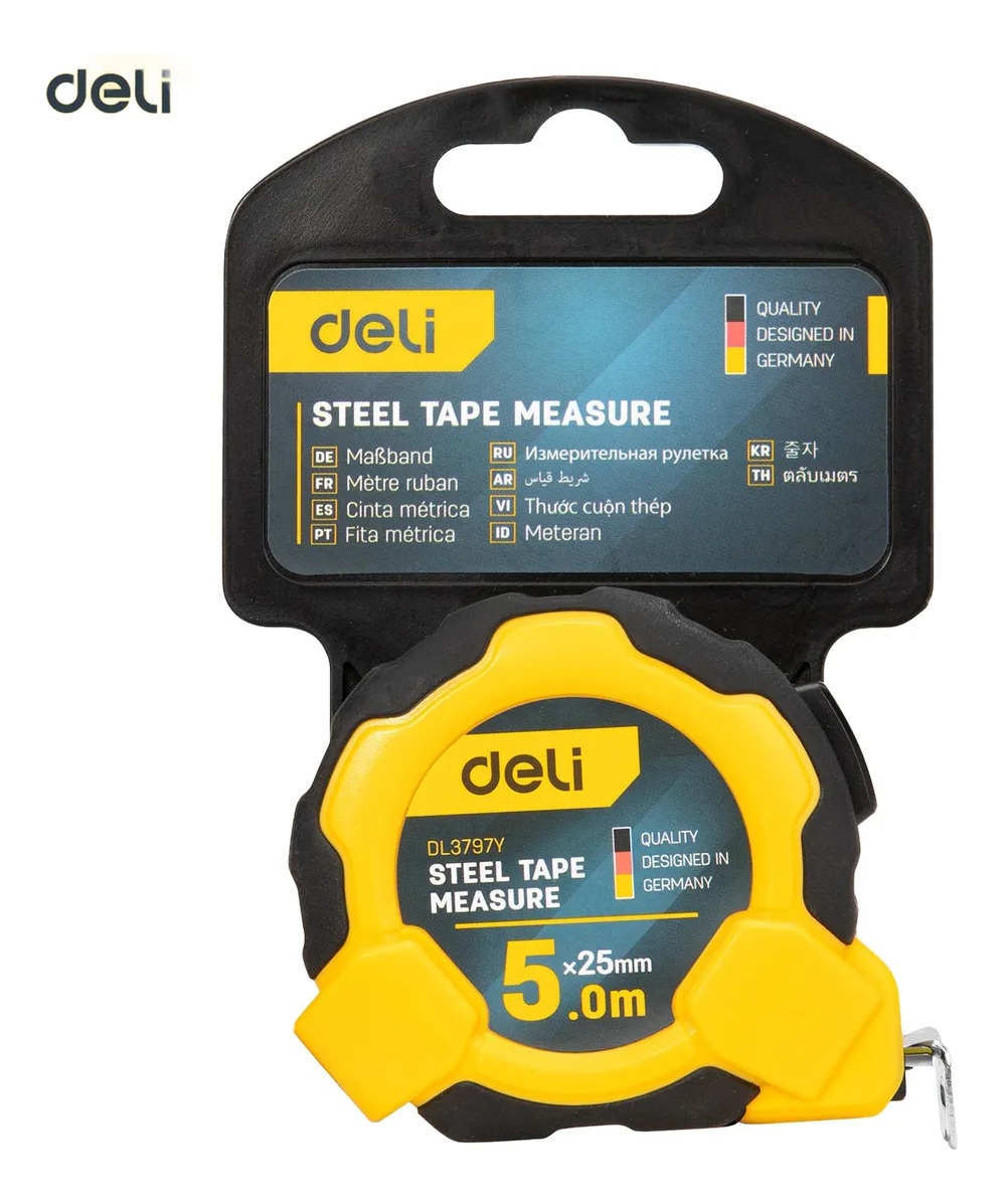 Cinta Métrica C/goma 5mx 25mm Deli - Imagen 3