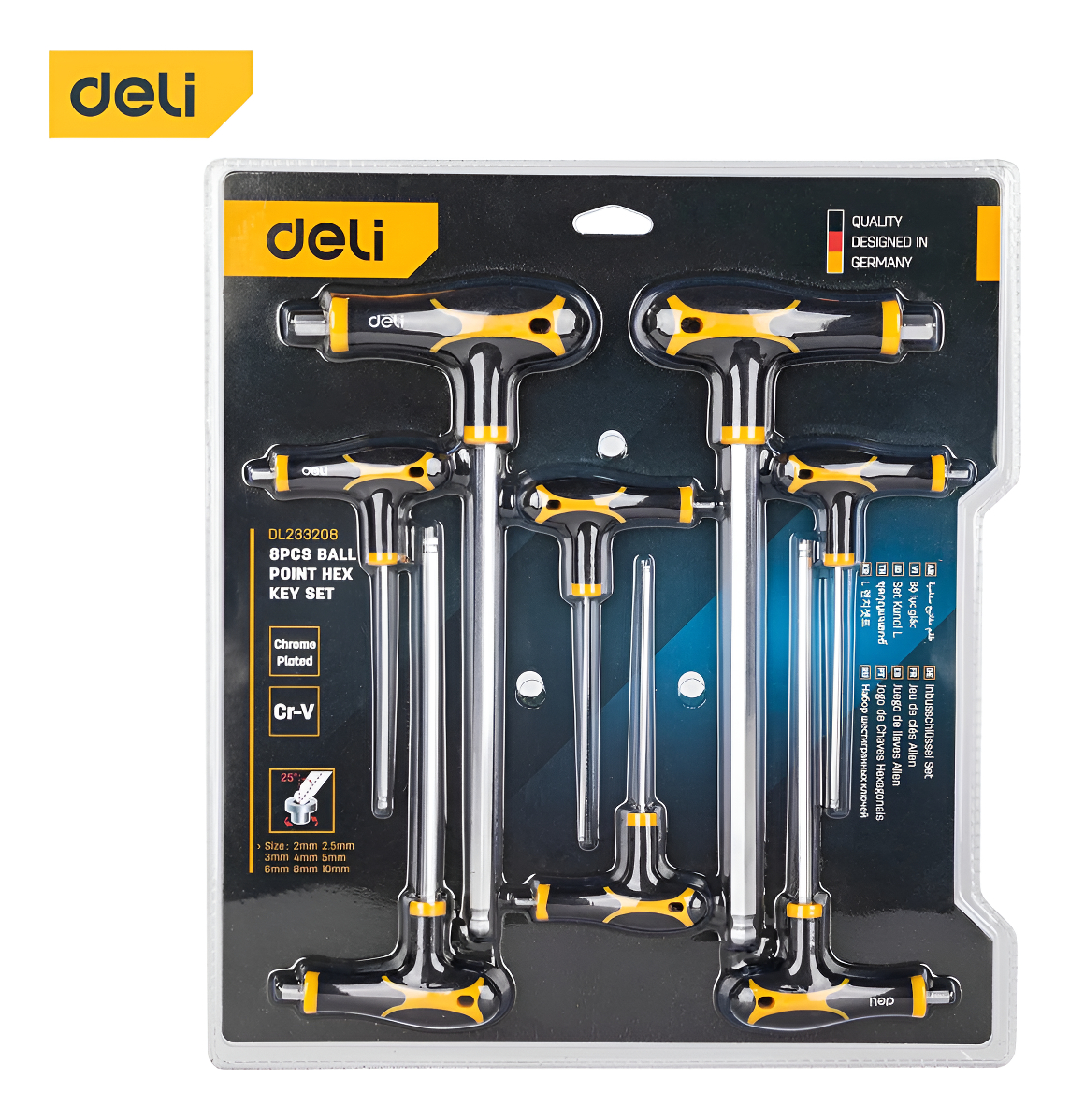 Juego De Llaves Allen Tipo T 2 A 10mm 8 Un Deli