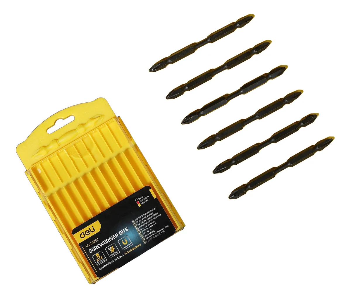 Puntas Para Atornillador De Impacto Ph2x100mm 10 Un Deli - Imagen 2