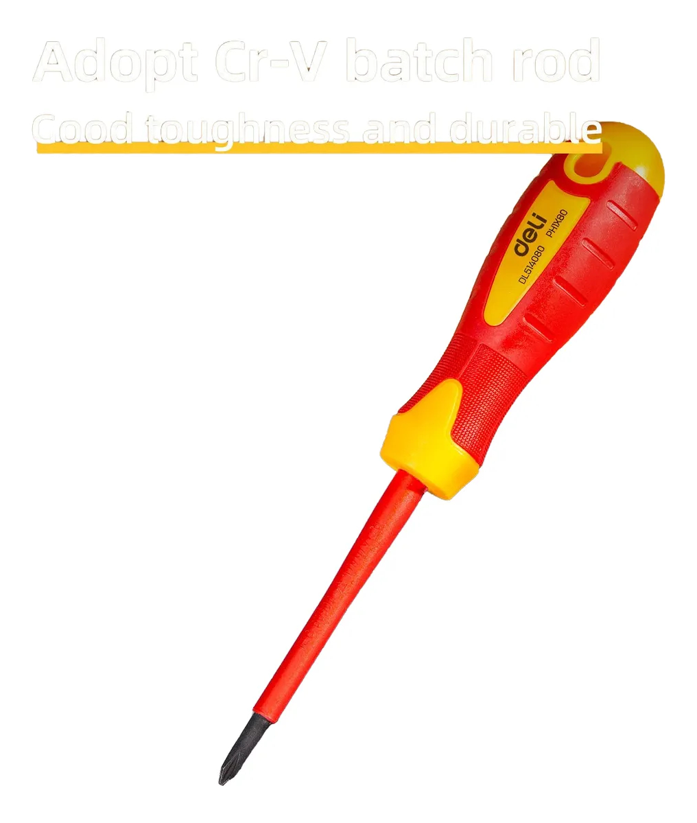 Destornillador Phillips Vde 1000 V Ph1x80mm Deli - Imagen 2