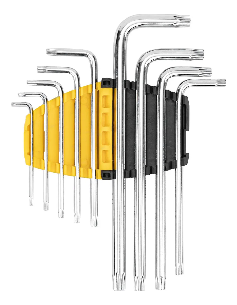 Juego Llaves Torx Largas Con Soporte T10 A T50 Deli - Imagen 2