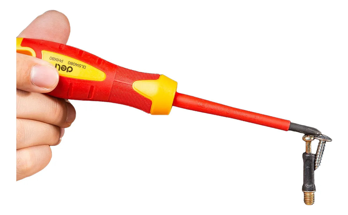 Destornillador Phillips Vde 1000 V Ph1x80mm Deli - Imagen 3