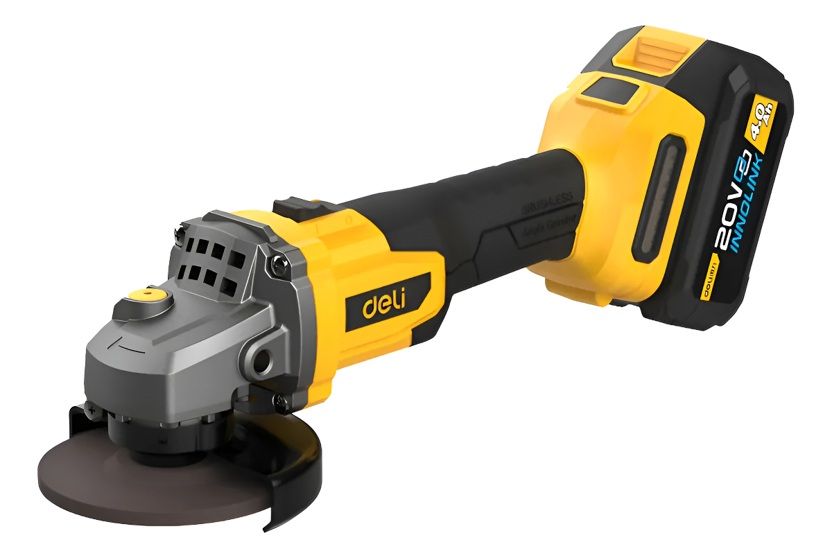 Amoladora A Bateria 4 1/2 115 Mm 20v 2 Baterias 4am Deli