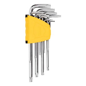 Juego Llaves Torx Largas Con Soporte T10 A T50 Deli
