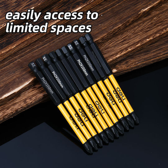 Punta Atornilaldor Impacto Ph2 100mm X 10 Deli - Imagen 3