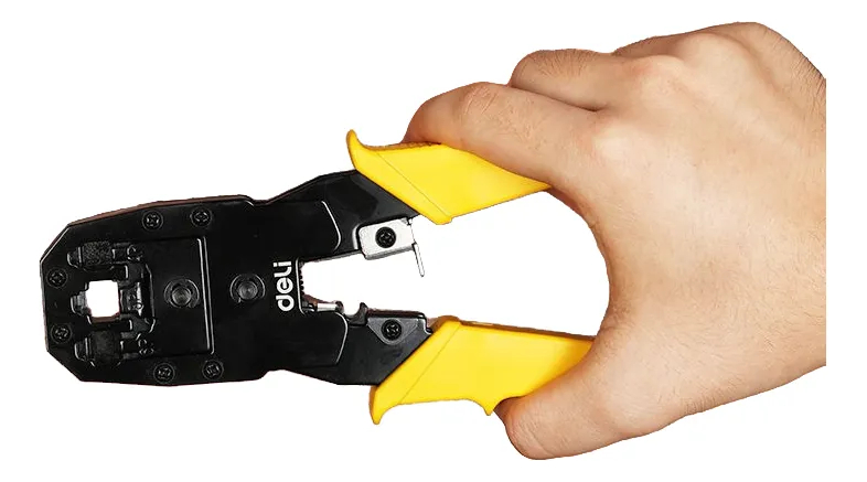 Alicate Crimpeador Ficha Ethernet 4/6/8p Deli - Imagen 2