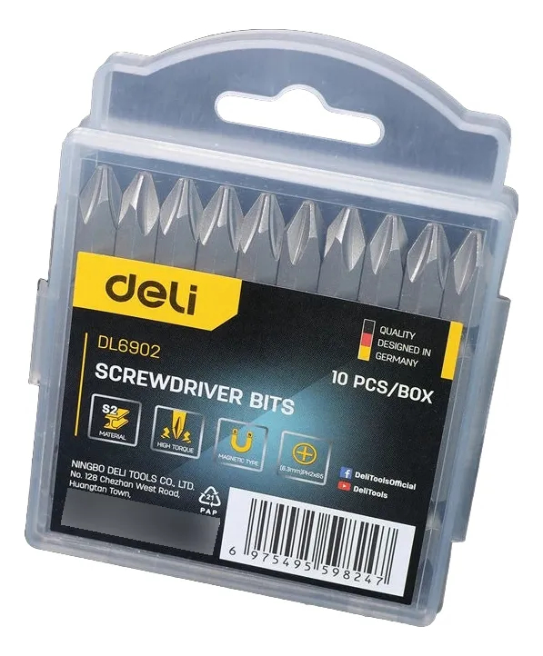 Puntas Para Atornillador Ph2x65mm 10 Un Deli - Imagen 4