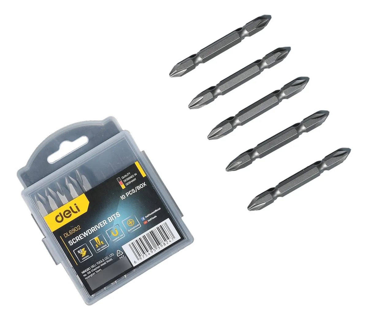 Puntas Para Atornillador Ph2x65mm 10 Un Deli - Imagen 2