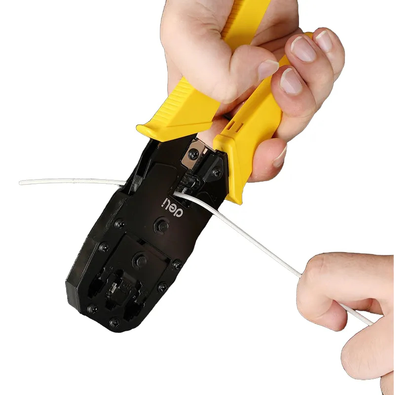 Alicate Crimpeador Ficha Ethernet 4/6/8p Deli - Imagen 3