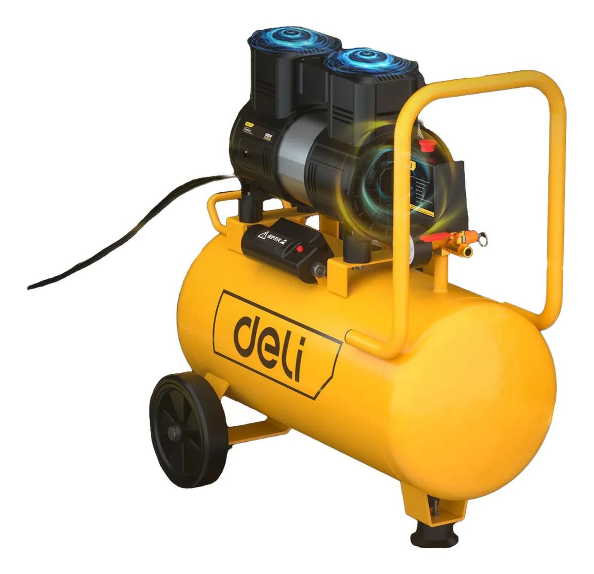 Compresor De Aire Deli Inflador De Llanta Con Manómetro - Imagen 3