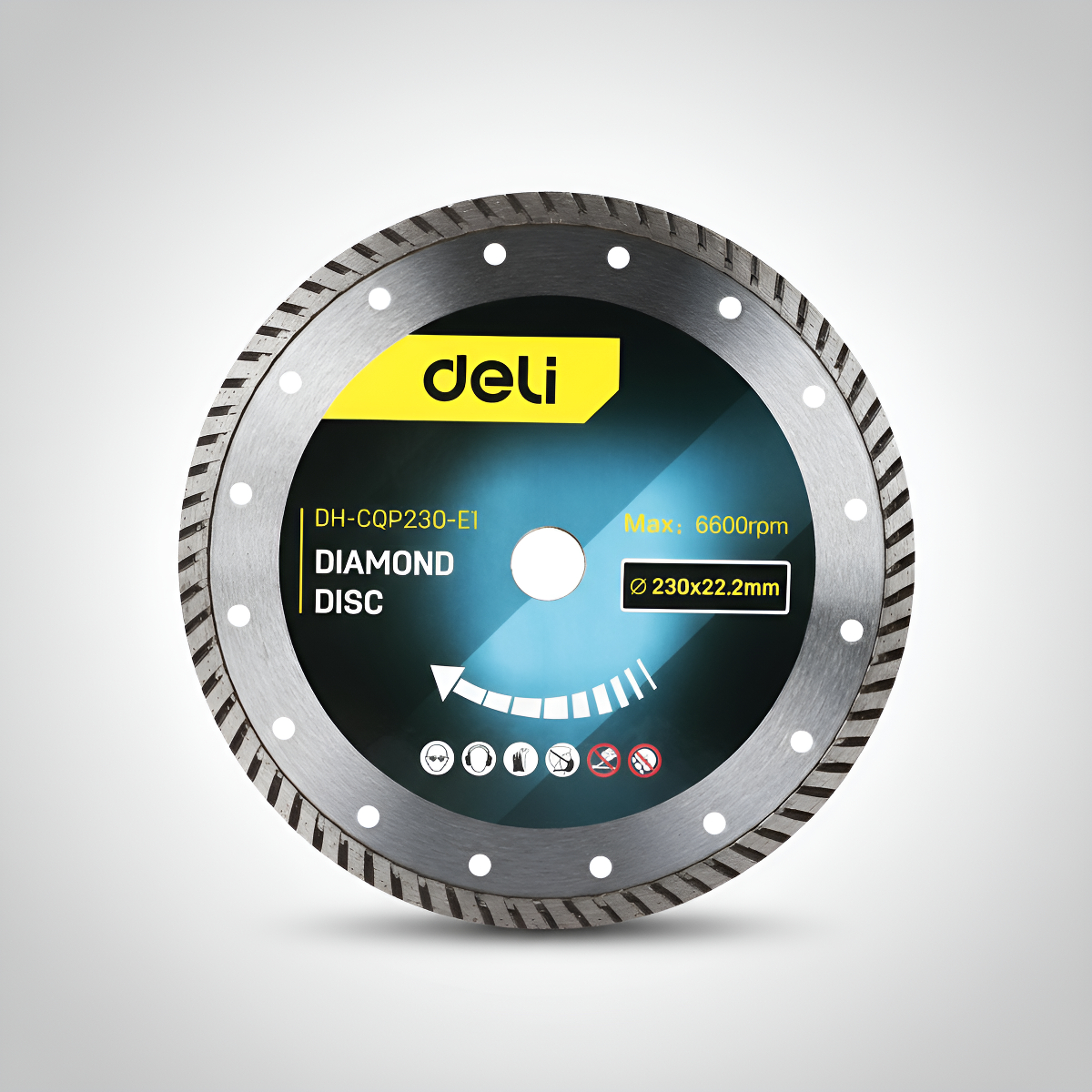 Disco De Corte - Diamantado Continuo 9 230x22.2 Mm Deli - Imagen 3