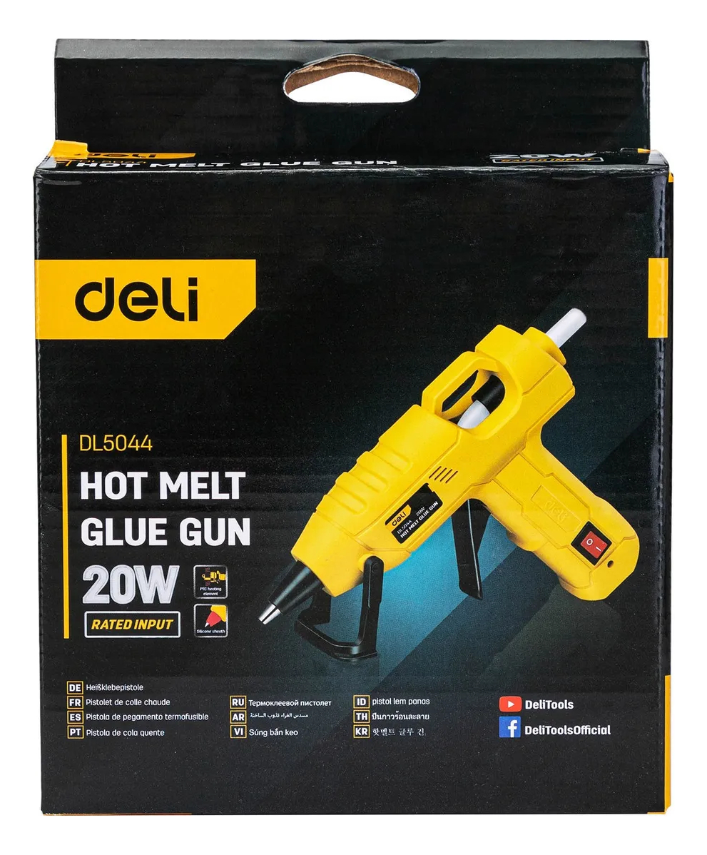 Pistola Silicona Caliente 20 W/ 7 Mm Deli - Imagen 4
