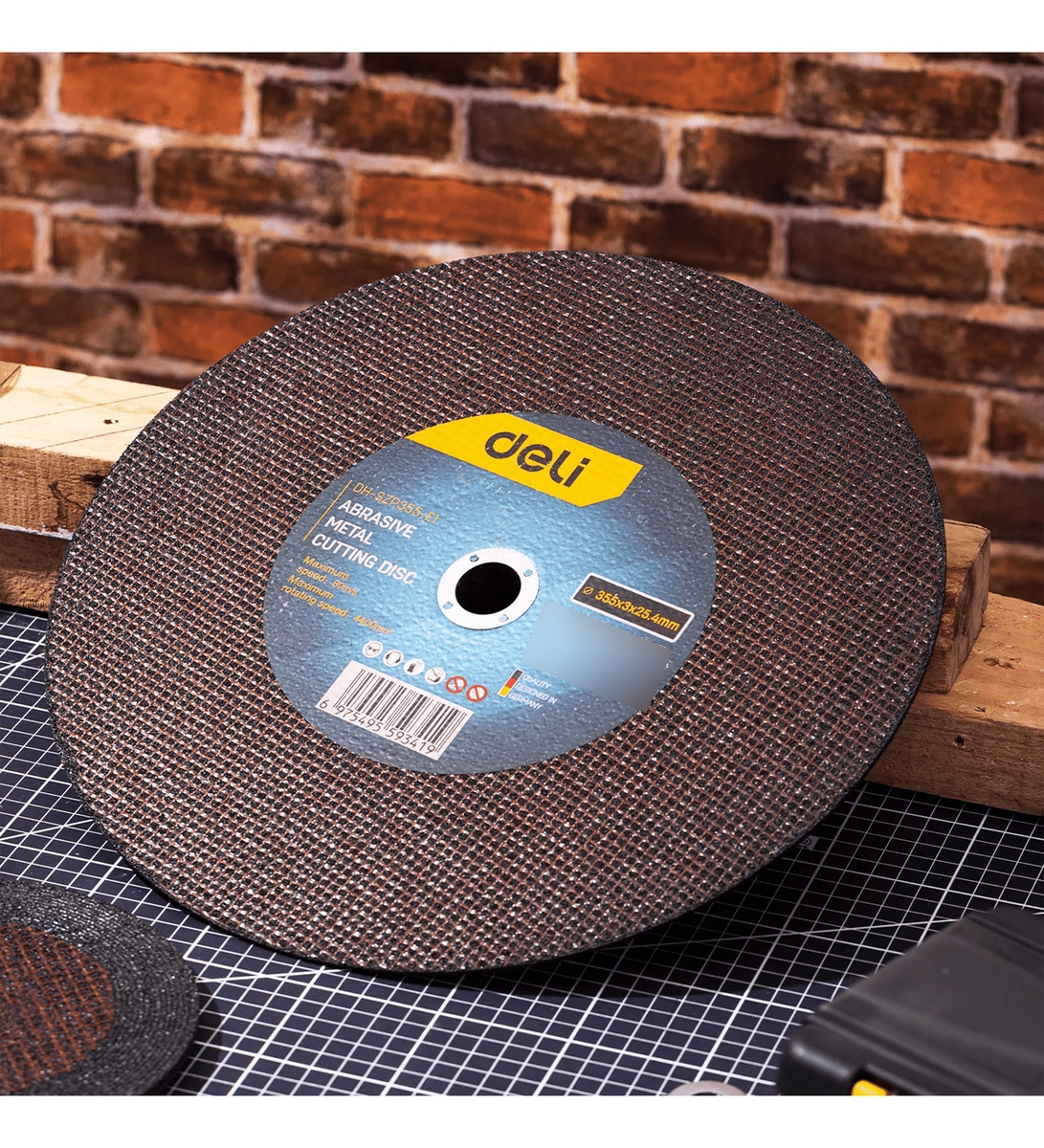 Disco Corte De Metal Ac.inox. 355 Mm X 3 X 5un Deli - Imagen 2