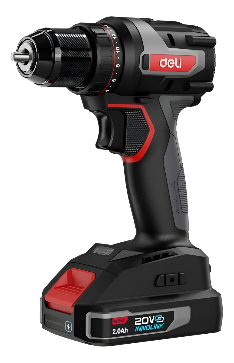 Taladro Atornillador Profesional 20v 2 Baterías Deli