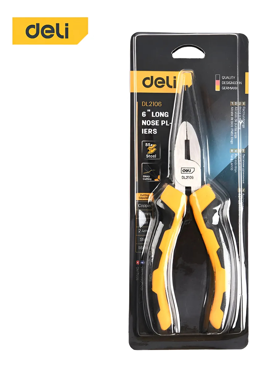Alicate- Pinza Punta Recta 8 Deli - Imagen 3