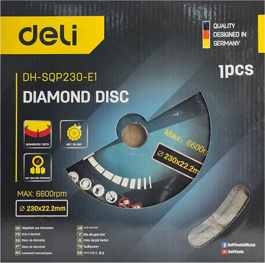 Disco Diamantado Corte Seco 230 Mm Deli - Imagen 2