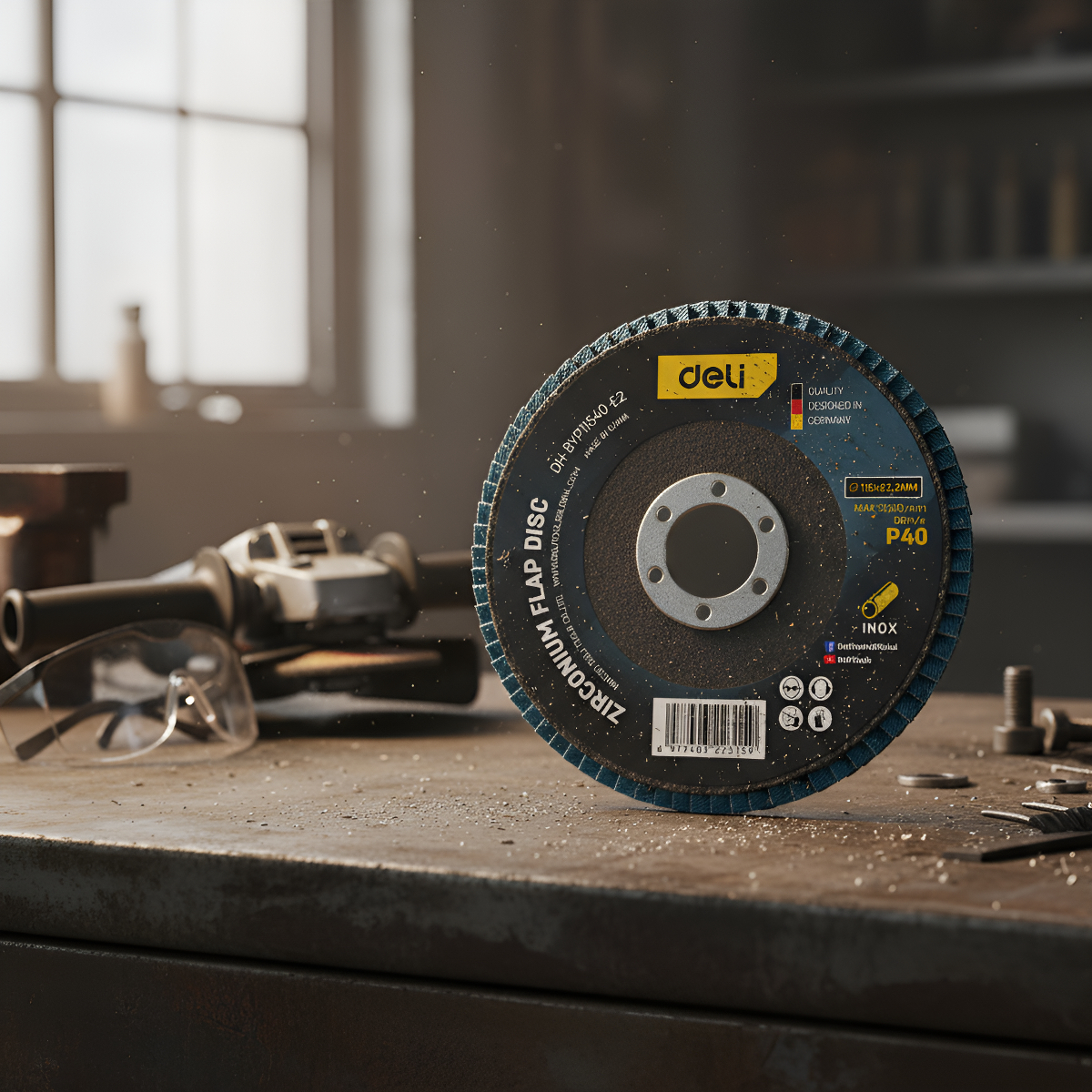 Disco Flap Zirconio 115 Mm Grano 40 X 10 - 10 Un Deli - Imagen 2