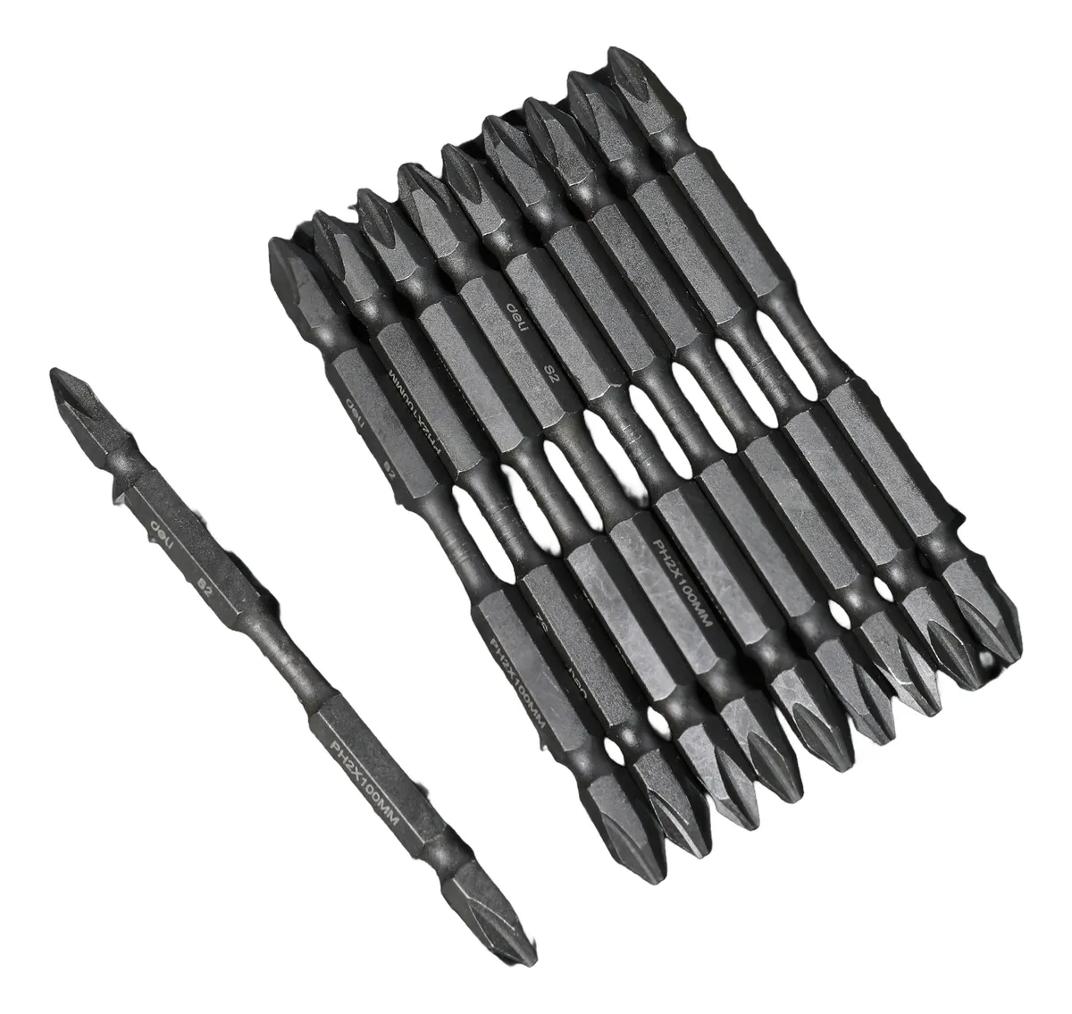 Puntas Para Atornillador De Impacto Ph2x100mm 10 Un Deli - Imagen 3