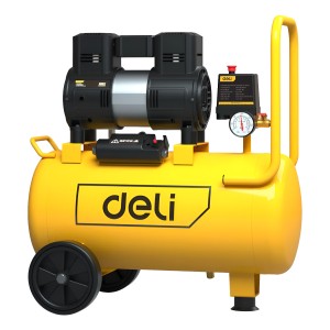 Compresor De Aire Deli Inflador De Llanta Con Manómetro