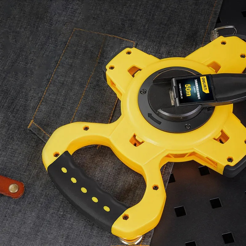 Cinta Métrica Metálica Acero Al Carbono 50mx12.5 Deli - Imagen 3