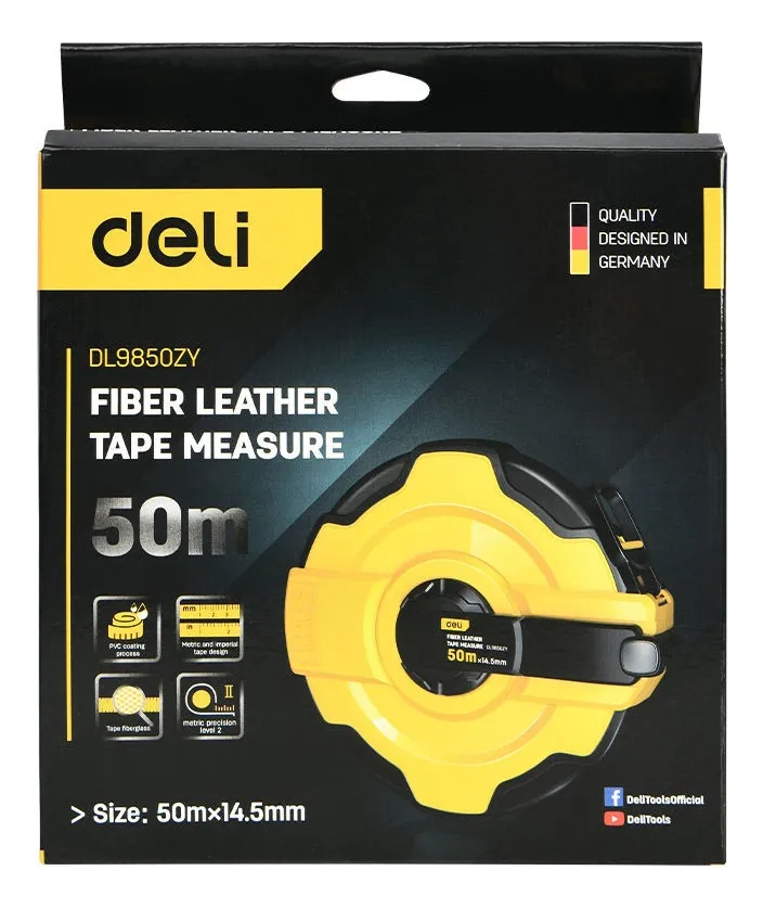 Cinta De Fibra C/goma 50m X 14.5 Mm Deli - Imagen 3