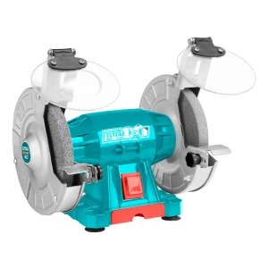 Amoladora De Banco Total 150w - Piedras De 6 Pulgadas, 150mm, 2.950rpm - Incluye 1 Set De Protectores Transparentes - TBG15015
