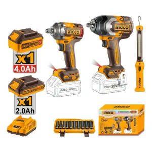 Combo 2 Llave De Impacto+linterna+2 Bat Y Mas Cosli2411 -smf Color Naranja Claro Frecuencia 50/60hz