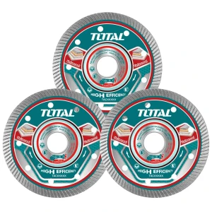 Set 3 Discos De Corte Diamantados Total Para Amoladora, 4.1/2'' 115mm, 1.4mm Espesor - Tac511153