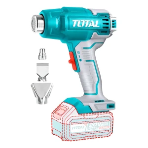Pistola De Calor Inalámbrica Total 20v Industrial, Dos Temperaturas 300ºc / 550ºc - Con 3 Boquillas - No Incluye Batería Ni Cargador - TBLI2002