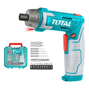 Destornillador Inalámbrico Total 8v, Encastre Magnético De 1/4'', Carga USB-C - Incluye Puntas, Mechas Y Maletín - TSDLI08025