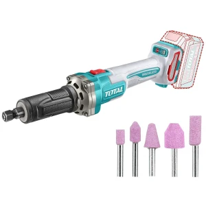 Amoladora Recta Inalámbrica Total 20v, Rectificadora Industrial - Motor Brushless, Sin Carbones, Encastre 6mm - No Incluye Batería Ni Cargador - Tdgli2001