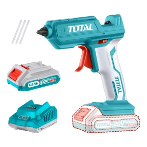 Pistola Inalámbrica Total 20v, Para Silicona En Barra 11.2mm - Con 1 Batería 2.0ah Litio-ion Y Cargador