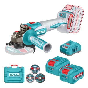 Amoladora Total 42v 1280w, 4.1/2'', Sin Carbones, 2 Baterías Turquesa