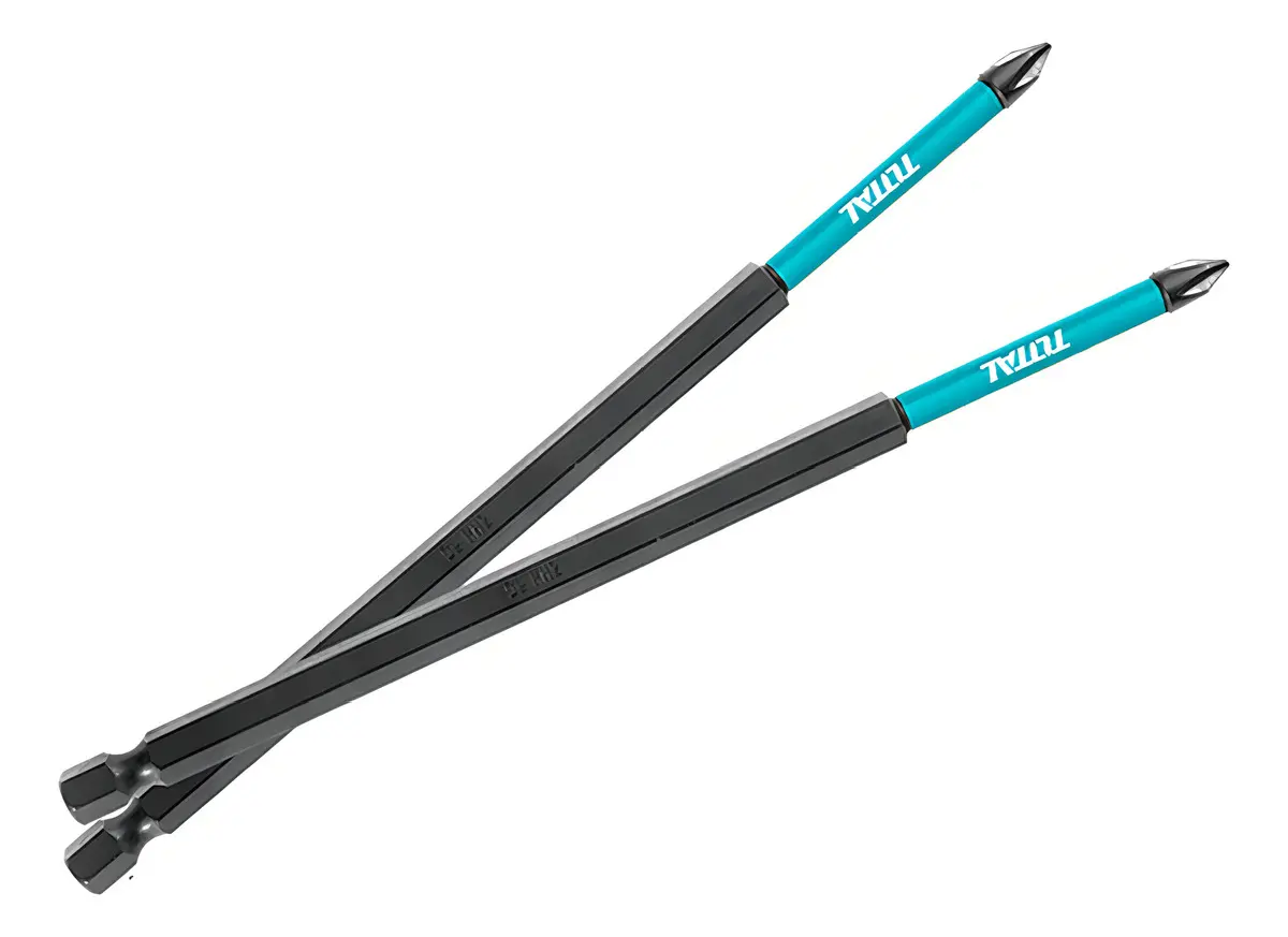 Juego De 10 Puntas Phillips Magnéticas Total Para Atornillador De Impacto 1/4'', PH2 200mm, Línea Industrial, Incluye Estuche Organizador - TACIM16PH285 - Imagen 2