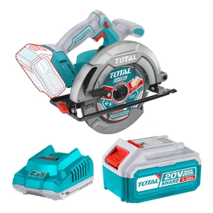 Sierra Circular Inalámbrica Total Motor Brushless, Sin Carbones - 7.1/4 Pulgadas, 185mm - 4.800rpm - Con 1 Batería 4.0ah Litio-ion, Cargador Y 1 Disco De Corte