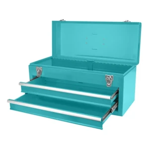 Valija Metálica Total, Porta Herramientas, Caja Organizadora Con 3 Compartimientos, 52x22x24cm - THPTC202