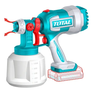 Pistola Para Pintura Inalámbrica Total 20v - Flujo 800ml/min, Capacidad 1000ml, 120din-s - No Incluye Batería Ni Cargador - Tsgli2004