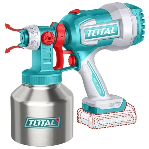Pistola Para Pintura Inalámbrica Total 20v - Contenedor De Acero Inoxidable, Flujo 800ml P/min, Capacidad 800ml, 120din-s - No Incluye Batería Ni Cargador - TSGLI20041