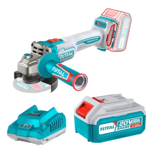 Amoladora Inalámbrica Total Industrial - Motor Brushless, Sin Carbones 1200w - 5 Pulgadas, 125mm - Incluye Batería 4.0Ah Y Cargador