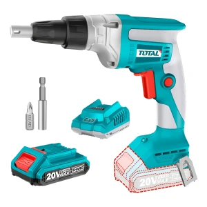 Taladro Atornillador Inalámbrico Total 20v Industrial, Yeso Drywall, Motor Sin Carbones - Encastre Hexagonal De 1/4'' - Con 1 Batería 2.0Ah Litio-Ion Y Cargador - TDSLI204200