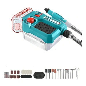 Mini Torno Total, Con 40 Accesorios, Eje Flexible - No Incluye Batería Ni Cargador - TMGLI2001