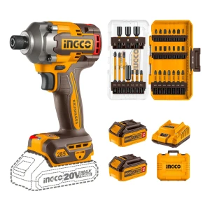 Atornillador De Impacto 285nm + 31 Puntas Y Dados De Impacto Color Amarillo