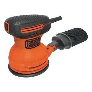 Lijadora roto orbital Black+Decker BDERO100 con sistema velcro naranja 50Hz 180W
