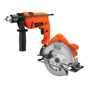 Taladro Percutor 550w + Sierra Circular 1400w Black+decker
