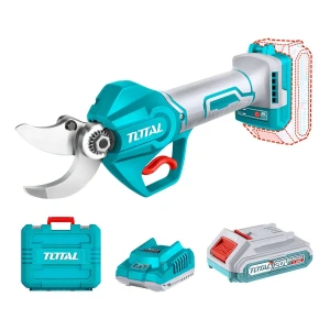 Tijera De Poda Inalámbrica Total 20v - Motor Brushless, Sin Carbones - Capacidad De Corte 3cm - Con 1 Batería 2.0Ah Litio-Ion, Cargador Y Maletín Plástico - TSSLI203083