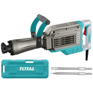 Martillo Demoledor Total 1700w Industrial, 60 Joules, Encastre Sds Hex, Sistema Anti Vibración - Incluye Maletín Y 2 Cinceles - Th217088