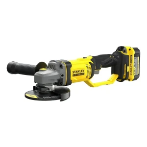 Miniamoladora angular inalámbrica Stanley SCG400M2K color amarillo 20 V + accesorios