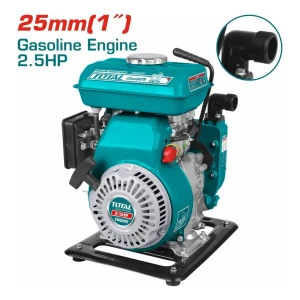 Motobomba Industrial A Nafta Total - Motor 2.5Hp, 4 Tiempos, 105cc - Altura Máxima 16m, Caudal 100L/min - Diámetro 1'' - TP3101
